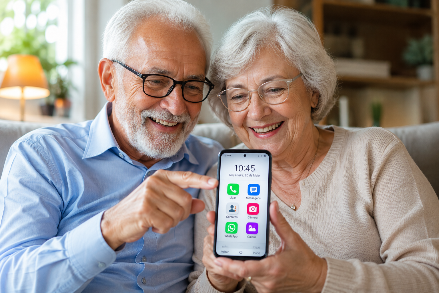 Casal Sênior Compartilha Tecnologia