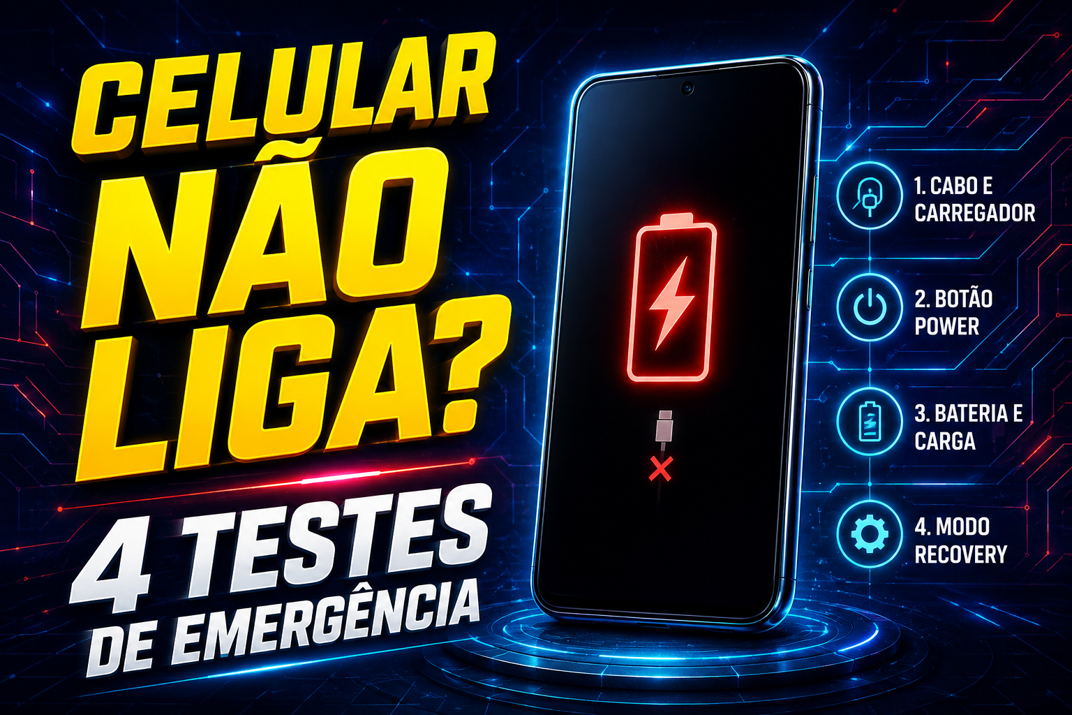 Celular Apagou do Nada e Não Liga Mais