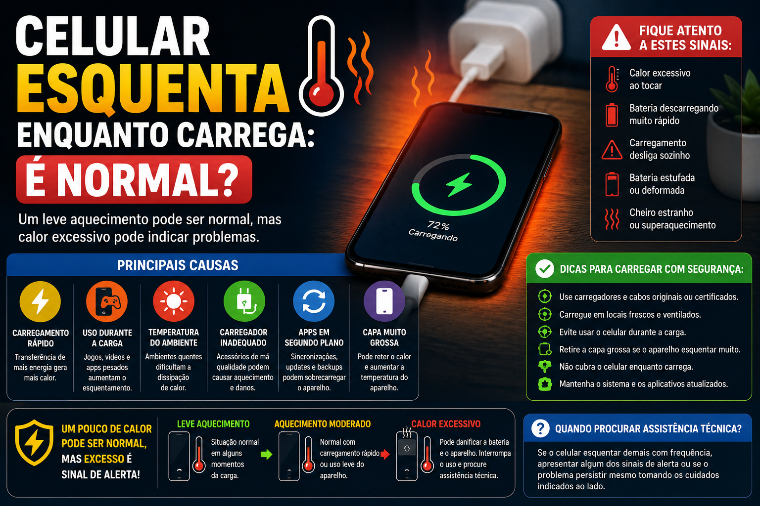 Celular Esquentando Durante a Carga