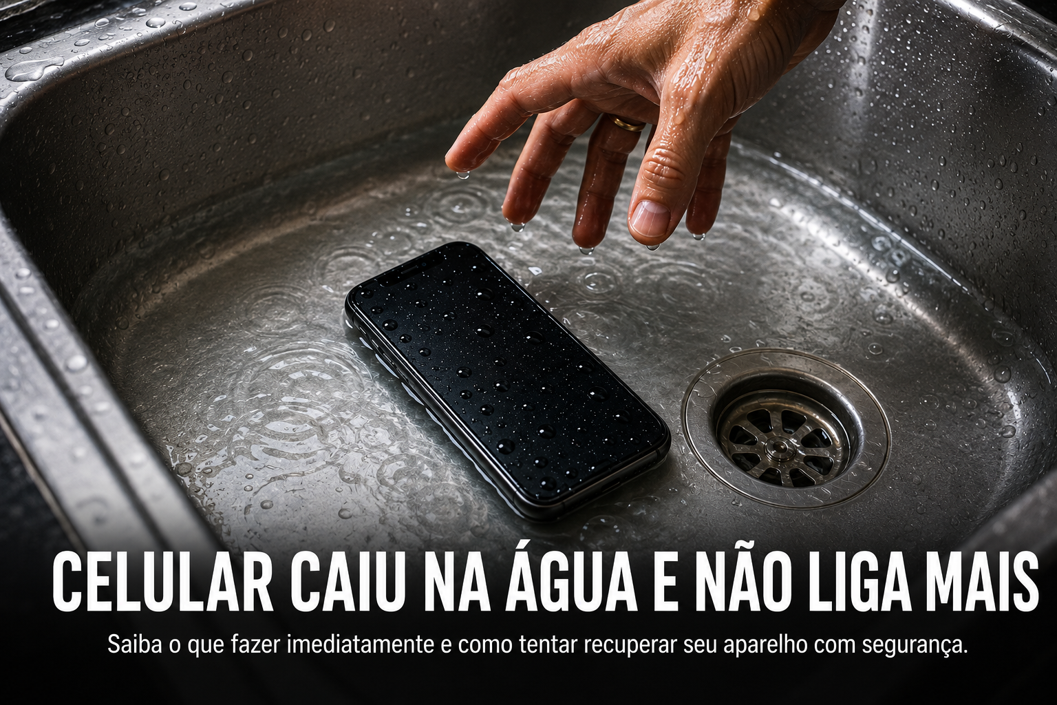 Celular Caiu na Água e Não Liga Mais: O Que NUNCA Fazer (e Como Tentar Salvar)