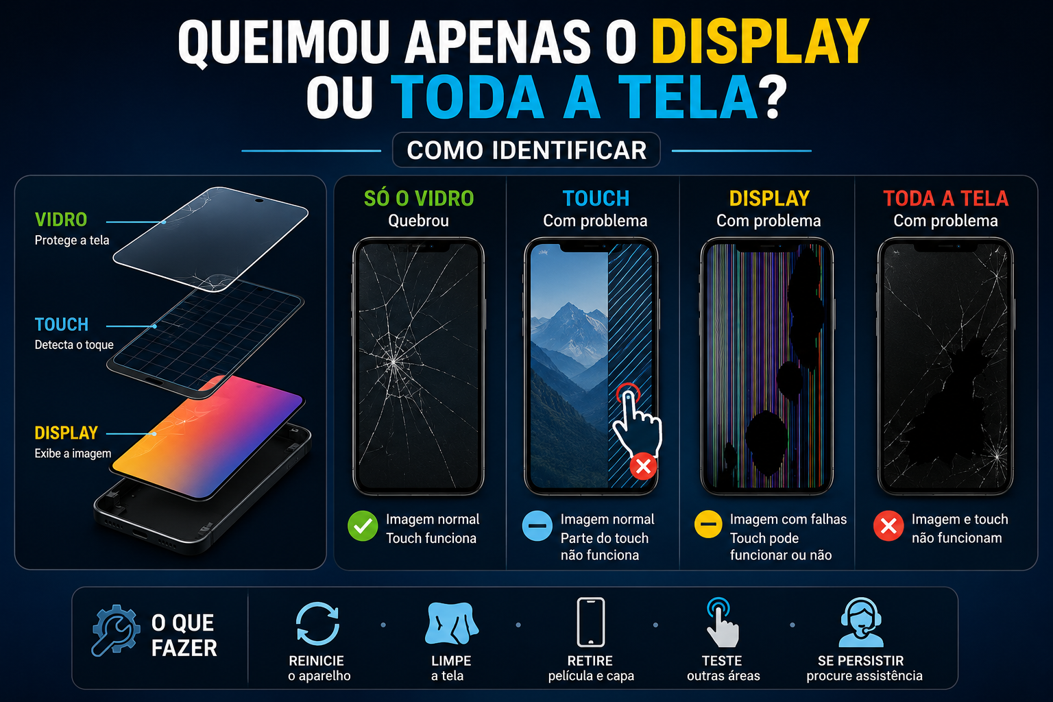 Como Identificar Problemas na Tela do Celular