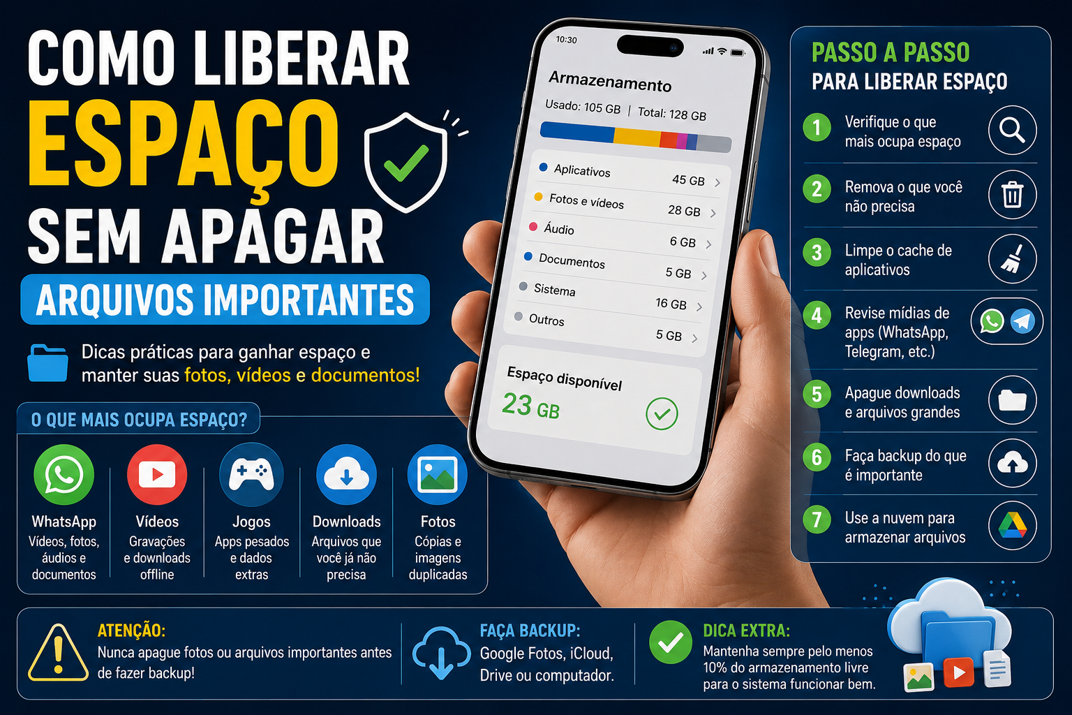 Como liberar espaço no celular