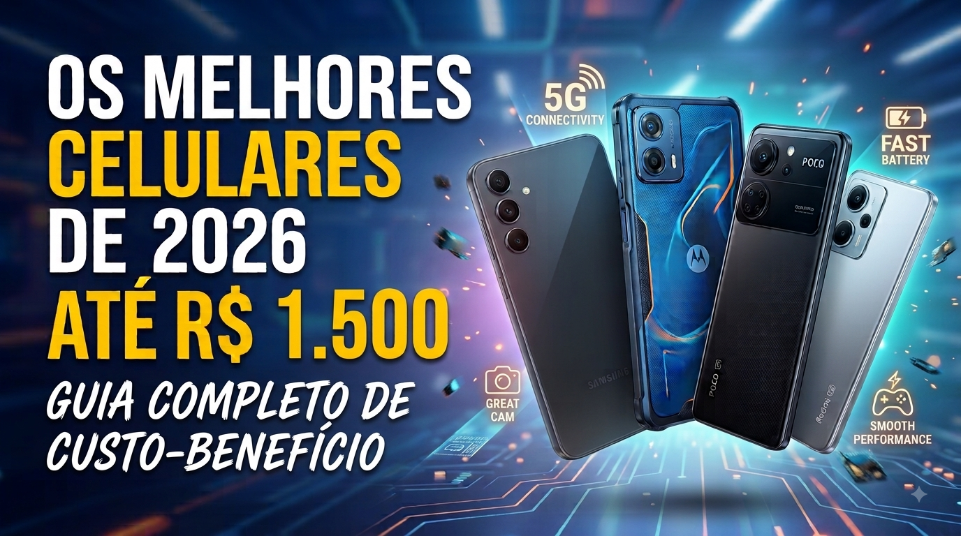 Lista dos Melhores Celulares até R$ 1.500 em 2026