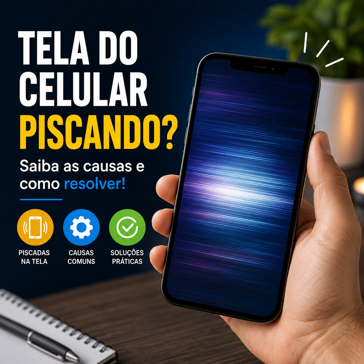 Tela do celular piscando causas e soluções para Android e iPhone