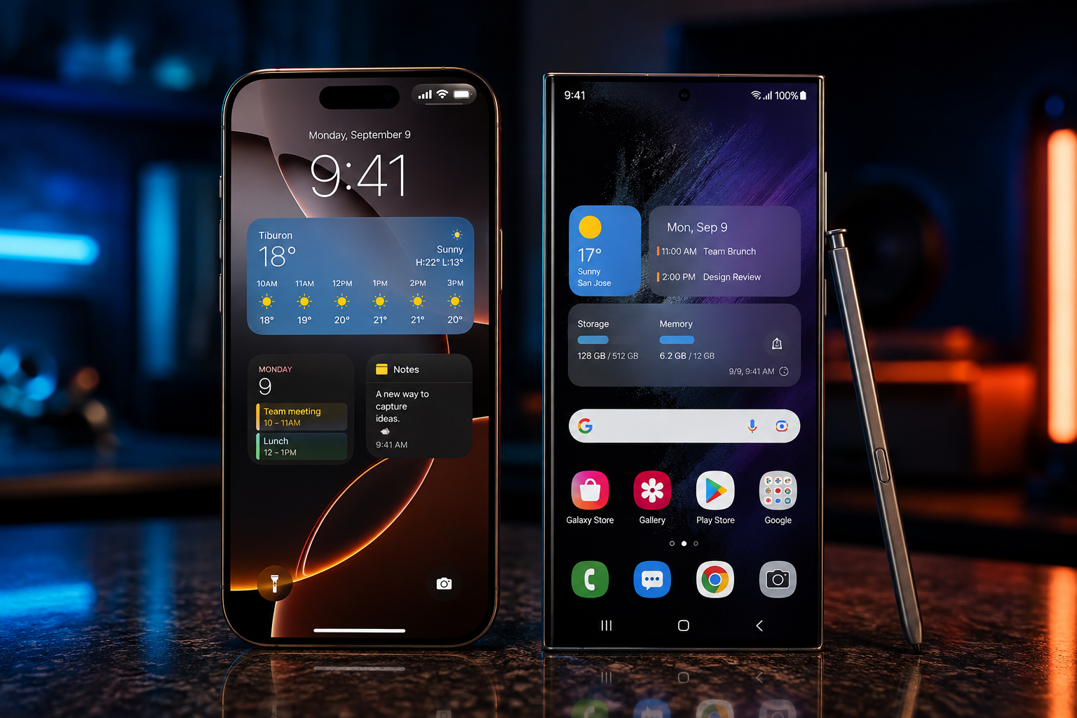 iPhone vs. Samsung Galaxy S qual linha premium escolher